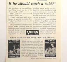 1934 Vicks VapoRub Cold Remedy Advertisement Medical Ephemera  - £15.62 GBP