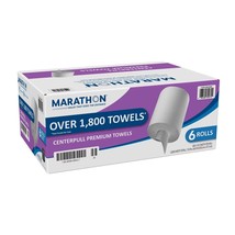 Marathon Premium Centerpull 1-Ply Paper Towels, White (303 sheets/roll, ... - £50.70 GBP