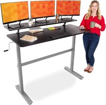 Stand Steady Tranzendesk 55 In Standing Desk With Clamp On Shelf | Easy Crank - £234.14 GBP