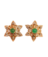 Natural Emerald Diamond 14K Gold Earrings, Gemological Report, Offer wel... - €929,83 EUR
