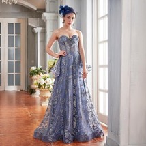 Beautiful Formal Evening Dresses Long Sexy Sweetheart Illusion A-line Prom Dress - £399.84 GBP