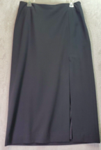 Michael Kors Midi Skirt Womens Size 8 Black Polyester Lined Vented Back ... - $21.98
