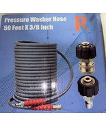 Pressure Washer Hose 50 Feet X 3/8 Inch for Hot and Cold Water Quick Con... - $89.10