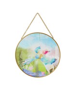 Bird in Flight Suncatcher Izzy and Oliver 6&quot; Round Glass Hanging Chain - $26.72