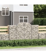 vidaXL Galvanized Iron Gabion Basket - Silver, Noise-Reducing, Outdoor Use - $281.49