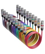 10 Color Xlr Cable, Multicolor Xlr Male To Female 15Ft Audio Cables, Aud... - $81.99 CAD