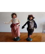 1980s Byers Choice The Carolers Christmas Carol Mr &amp; Mrs Fezziwig Dancin... - $710.18 MXN
