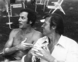 The Persuaders bare chested Tony Curtis relaxes on set Roger Moore 24x30 poster - £23.46 GBP