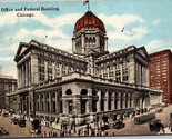 Post Office and Federal Building Chicago IL Postcard PC14 - £4.00 GBP