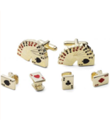Playing Cards Cufflinks and Studs - $2,273.93 MXN