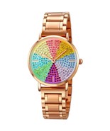 SKMEI 1811 Ladies Quartz Watch Waterproof with Colorful Diamonds, Steel/... - $52.29 CAD