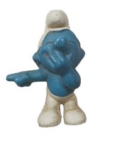 Smurfs 20011 Laughing Smurf Jokey Pointing Vtg 1970 Figure PVC Figurine Toy 2&quot; - £7.78 GBP