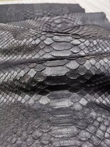 Genuine Python Leather  Skin Hide Scales lifted  Pre-cut Piece Aniline B... - $12.87+