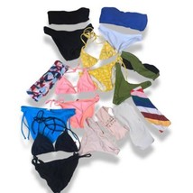 Lot of 18 BRAND NEW Never Worn Women&#39;s Bikini Tops &amp; Bottoms Strapless S... - $406.73 MXN