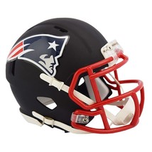 New England Patriots Flat Black Mini Speed Helmet - £45.97 GBP