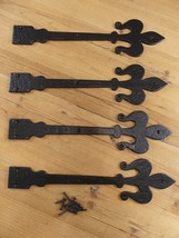 4 LARGE FAUX HINGES DUMMY HINGE GARAGE DOOR BARN GATE 16&quot; LONG  FLEUR DE... - $950.18 MXN