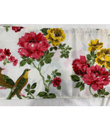 2 Vintage Mid-Century Floral Kitchen Valance Panels RED YELLOW BROW GREE... - $20.30