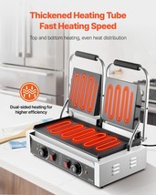 Commercial Panini Press Grill Electric Sandwich Maker Griddle Plate 19x9in - $272.49