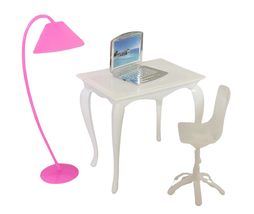 4pc. Fashion Doll Desk &amp; Laptop Set-for 11.5&quot; Fashion Dolls - £4.71 GBP