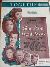 Shirley Temple Together - Since you Went Away 1944 sheet music Barrymore Woolley - £5.16 GBP