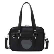 Fashion Women PU Leather Heart  Messenger Bag Japanese Style Casual Solid Color  - £120.78 GBP