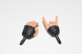 MATTEL WWE CUSTOM FODDER HANDS. FINGERLESS GLOVES. LEFT GRIP RIGHT DEVIL... - $7.70