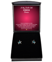 Czech Fiancee Earrings Gifts - Turtle Ear Rings Jewelry Valentines Day Present  - £39.83 GBP