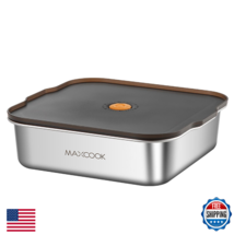 MAXCOOK 64oz Stainless Steel Food Storage Container w/ Lid - Leakproof - $45.86