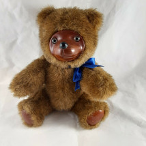 Raikes Teddy Bear Applause fully jointed wooden face foot pads 9 inches 1985 vtg - £12.65 GBP