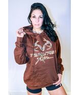 New RealTree Xtra Camouflage Logo Dark Brown Mill Tex Large Pullover Hoodie - $19.00