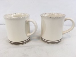 Pfaltzgraf Sand Drift Set of 2 Coffee Mugs Cups (2) - £7.11 GBP