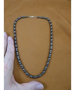 (v477-B) 18&quot; Black Hematite Iron oxide Beads GEM bead Necklace JEWELRY G... - $502.63 MXN