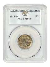 1925-D 5C Pcgs MS65 Ex: D.L. Hansen - £2,895.38 GBP