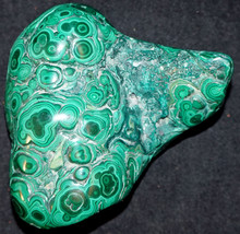 Top Quality 1 lb 13 oz Polished Bull&#39;s Eye Malachite from the Congo - £118.67 GBP