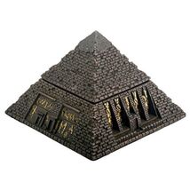 Ancient Egyptian Pyramid Bronze Jewelry Trinket Box - $24.73