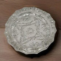 Mid Century Vintage Crystal Anchor Hocking Clear Glass Ashtray 5 1/4” Ro... - £14.97 GBP