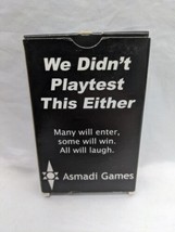 Asmadi Games We Didn&#39;t Playtest This Either Card Game - $11.58