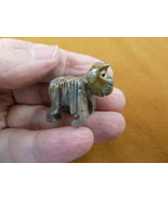 Y-GOR-20 little gray GORILLA APE gemstone SOAPSTONE figure carving love ... - £6.75 GBP