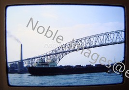 1968 Vainqueur Bulker Ship Under Blue Water Bridge Port Huron Kodachrome Slide - £1.95 GBP