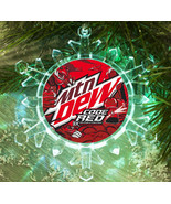 Mountain Mtn Dew Code Red Snowflake Blinking Lit Holiday Christmas Tree ... - £12.82 GBP