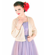 VTG 60s Sequin Shrug Aurora Borealis Sparkle Mad Men Studio 54 Whimsy Goth - €85,64 EUR