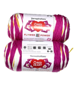 2 Pack Yarnspirations Red Heart Flower Power Peony Pop Medium Acrylic - $605.17 MXN