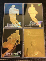 1996 Nba Fleer Kobe Iverson Duncan Chamberlin Rookie 23k Black Gold 4 Card Sets - £38.82 GBP