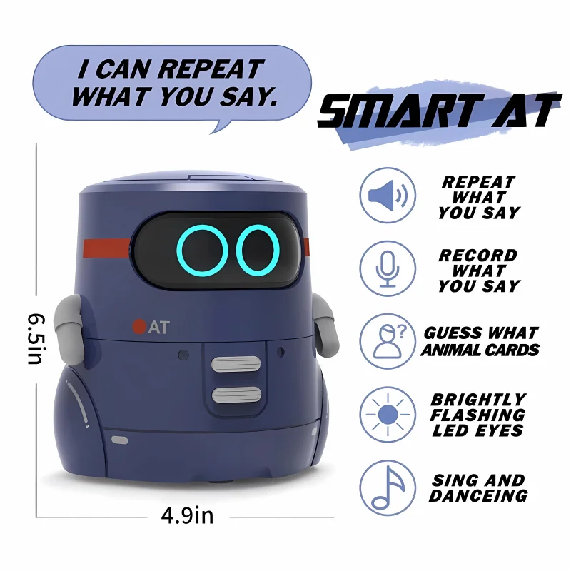 Newest Smart Robots Toy Voice Command Versions Touch Control Interactive Toys - £32.59 GBP