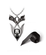 Alchemy Gothic P971 Eternal Peace   Necklace Pendant Skull Heart Ribbon ... - $1,287.34 MXN