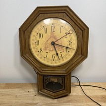 Antique Regulator Wall Clock Oak &amp; Veneer Robert Shaw Pendulum - £118.43 GBP
