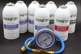 Envirosafe Arctic Air for R12 kit with Proseal &amp; Oil &amp; Brass Gauge - £87.90 GBP