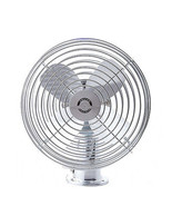 6&quot; Steel Blade Heavy Duty Chrome 12V Dash Fan Truck Trailer Car Van RV F... - $32.16