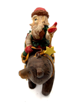 Retired Midwest Cannon Falls Christmas Resin Figurine 7.5&quot; Elf Riding Bear - £19.97 GBP