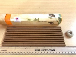 Indian 10 Pc Sandalwood Chandan Dhoop Incense Sticks 9 Inch Long 7 Mm Thick - £15.65 GBP